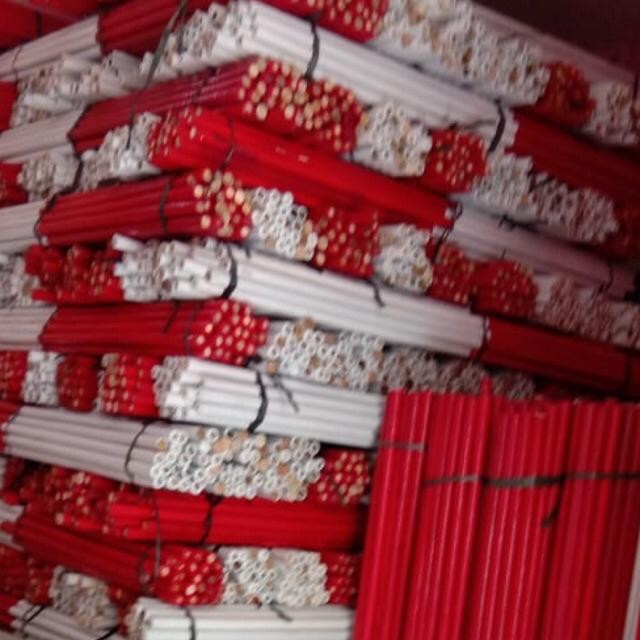 

Tongkat pramuka / Toya pramuka bahan bambu apus / bambu tali polos, merah putih, merah hitam