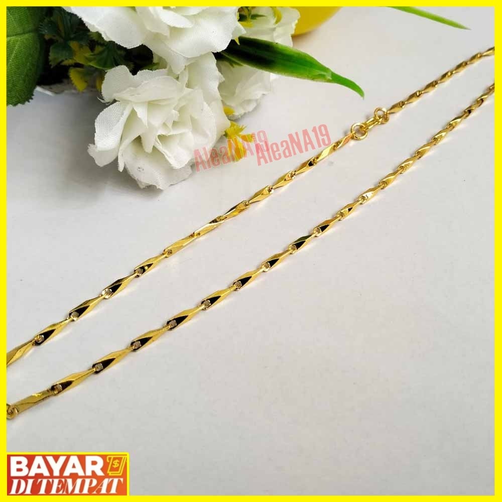 Kalung Padi 45cm emas asli   dari