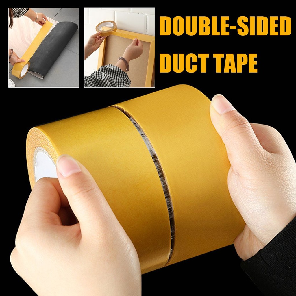 5M Double Tape Kain Dua Sisi Tanpa Bekas / Selotip Isolasi 2 Sisi / Lem Serba Guna / Lakban Kain Dua