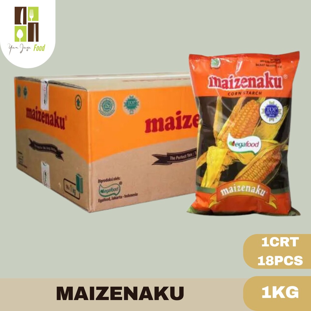 

Maizenaku / Tepung Maizena Corn Starch/ Pati Jagung / Tepung Maizena Kemasan 1kg 1 CRT/18 PCS