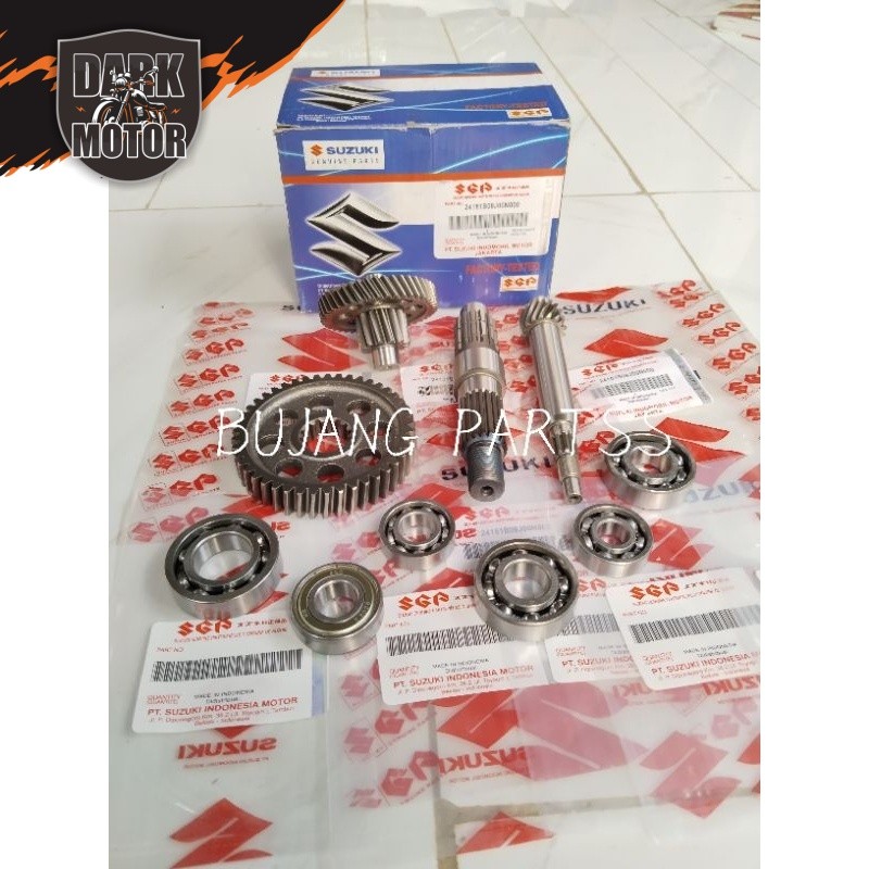 GIGI RASIO GARDAN PLUS BEARING SET SUZUKI NEX 110 KARBU NEX 110 FI INJEKSI LETS ADRES ASLI SGP HIGH 