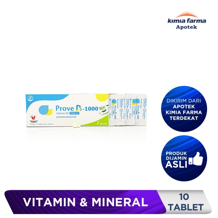 KFSALE PROVE D3-1000 STRIP 10 TABLET / VITAMIN D3 / KIMIA FARMA