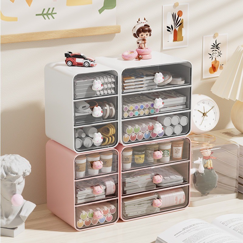 

Desktop Drawer Box Desk Pen Holder Hair Accessories Storage Shelf Cosmetic Stationery Storage Box Home School Office Organizer