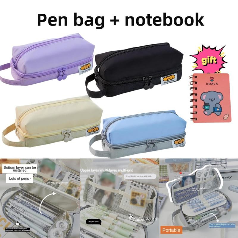 

Angoo 4 Partitions Large Pencil Case Pen Bag School Student Pencil Cases Cosmetic Bag Stationery Organizer Office Supply
