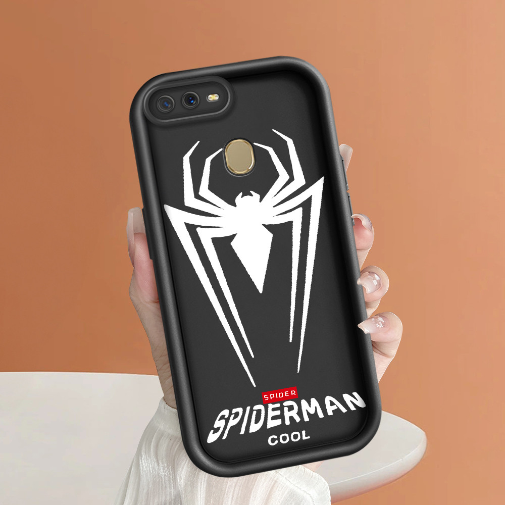 Casing Hp Untuk OPPO A7 A5S A12 A12S Phone Case Cesing Soft Cover SpiderMan 4648 Mode Kesing Cream C