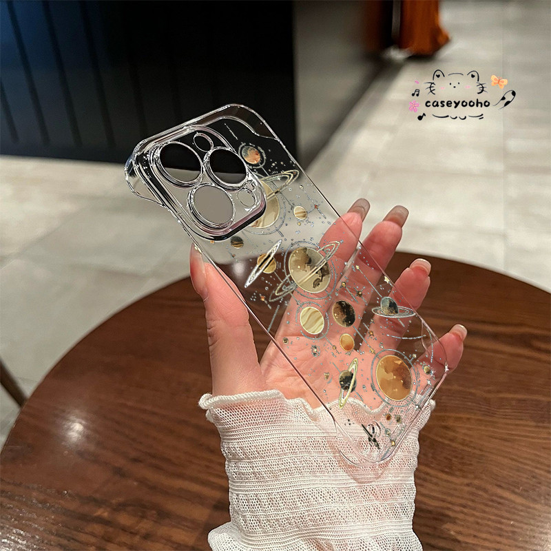 Casing Kompatibel Untuk IPhone 11 13 15 12 14 Pro Max IPhone 14Plus 15Plus Mimpi Planet Sederhana Ta