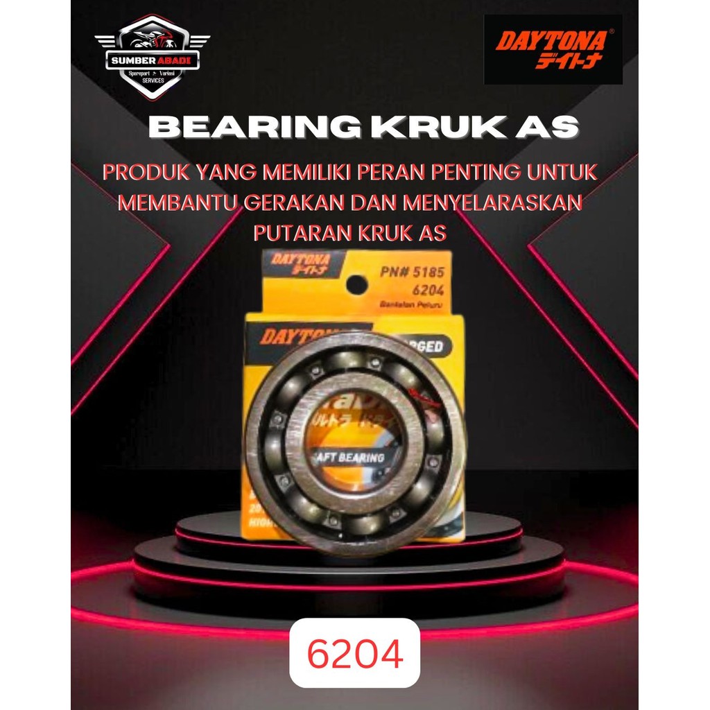 Daytona Bearing Laher Kruk AS Crankshaft 6204