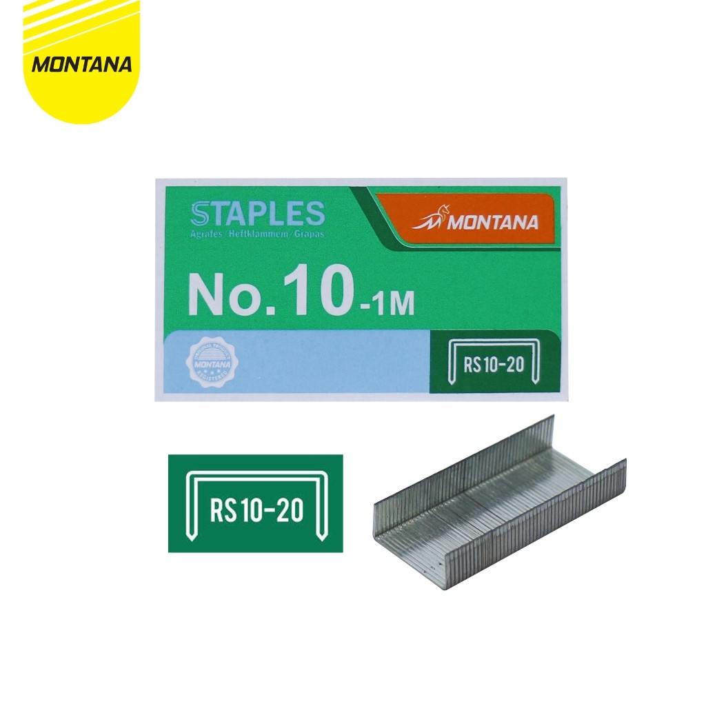

MONTANA Staples Isi Stapler No. 10 Refill Jegrekan Hekter RS10-20New/Retail