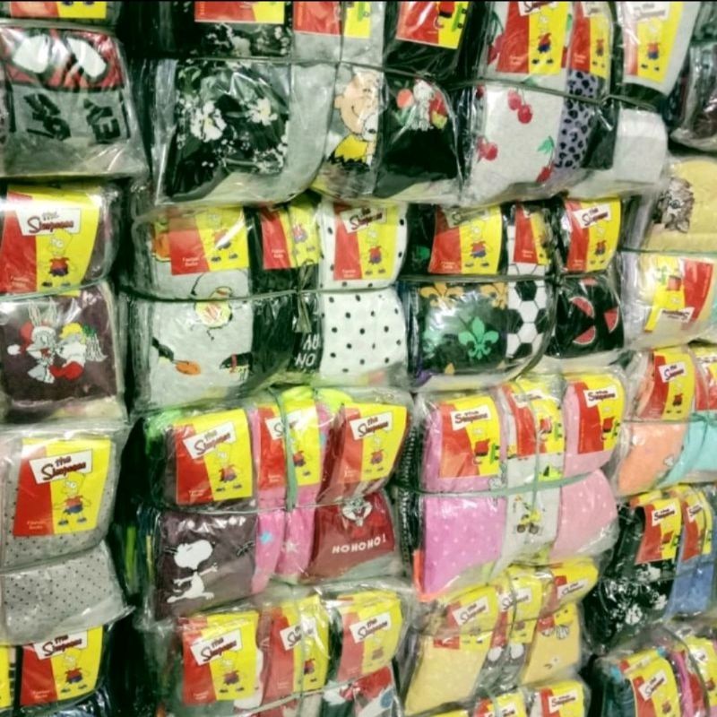 TERMURAH  (12 PASANG) PREMIUM KAOS KAKI ANAK DAN DEWASA MANDI BOLA COWO DAN CEWE UNTUK WAHANA