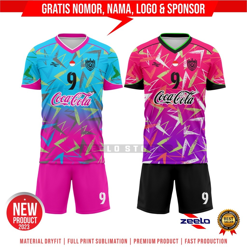 Baju - Jersey Voli Futsal Full Print Free Nama, Nomor, Logo & Sponsor printing