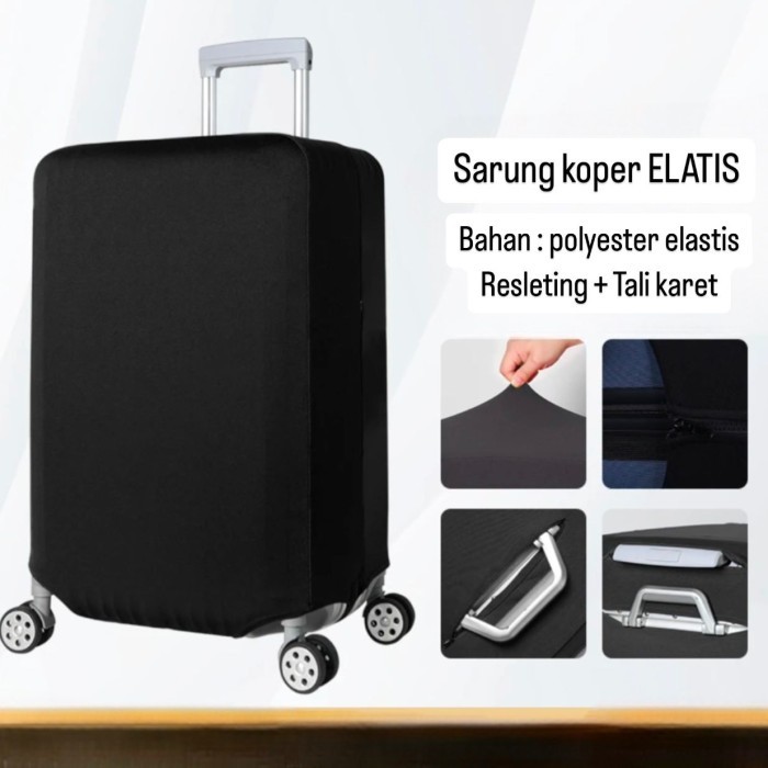 sarung penutup koper cover koper elastis - XS : 16 inci, milo