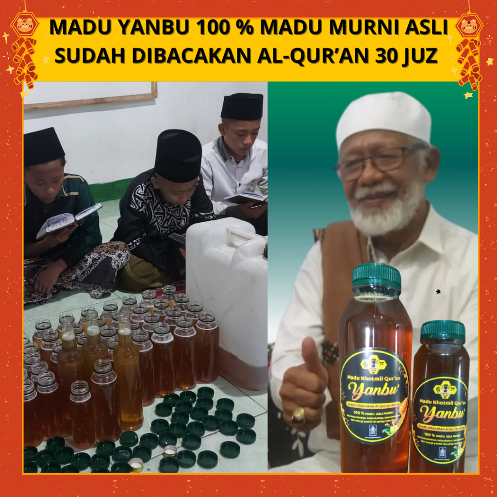 

Madu Khotmil Qur'an Yanbu 100 % ORI Asli Murni Manis Tanpa Campuran Apapun Madu Yanbu