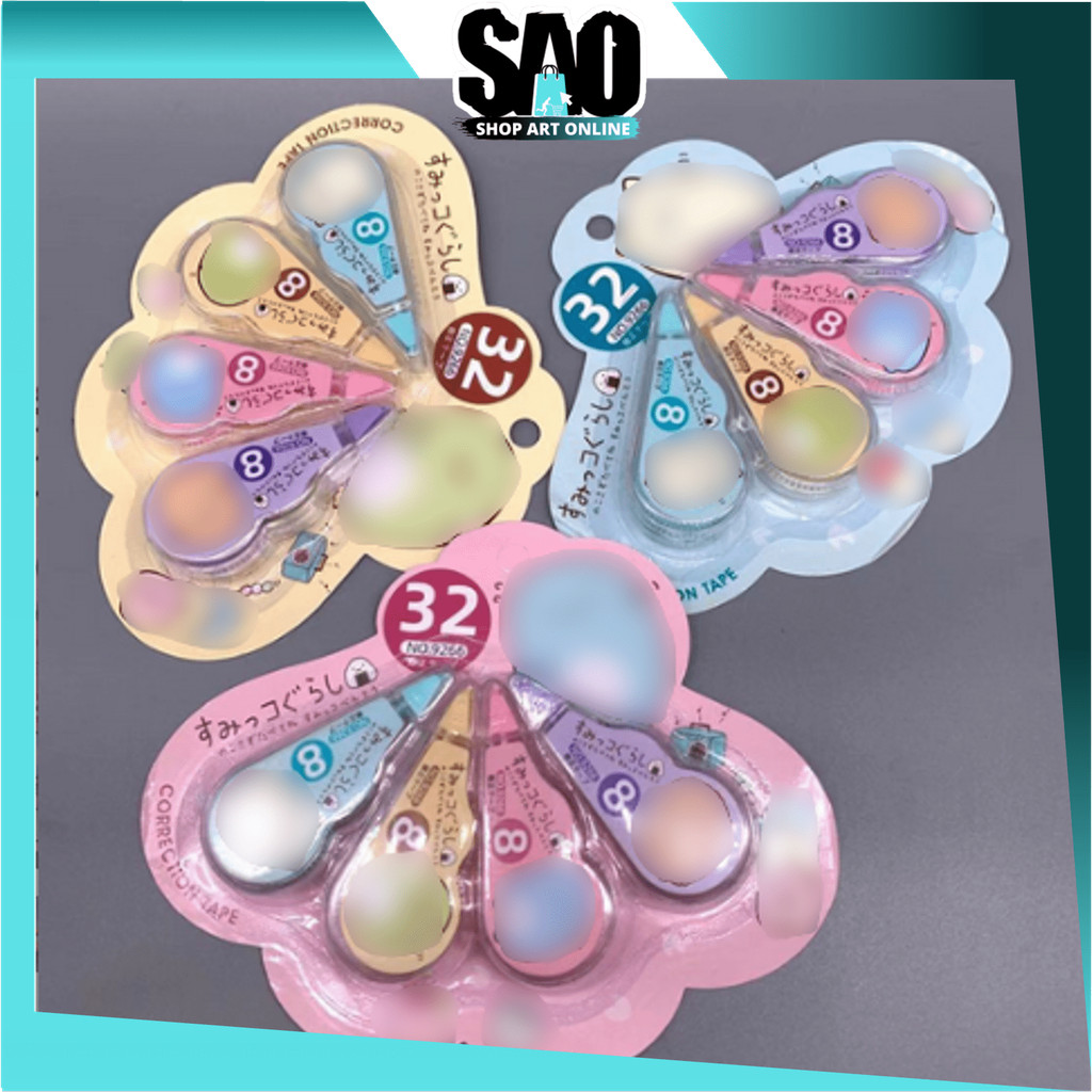 

SAO - S5740 Tipex Set 4pcs / Tipe-x Set Lucu / Tipe X Pita Set 4pcs Penghapus Pulpen Roll Correction Tape Tipex