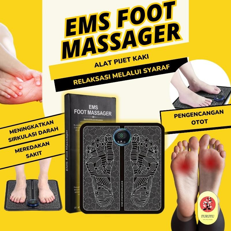 Ems Foot Massager Massage Pad Mat Alat Alas Mesin Pijat Pijet Pijit Pemijat Pemijit Terapi Refleksi 
