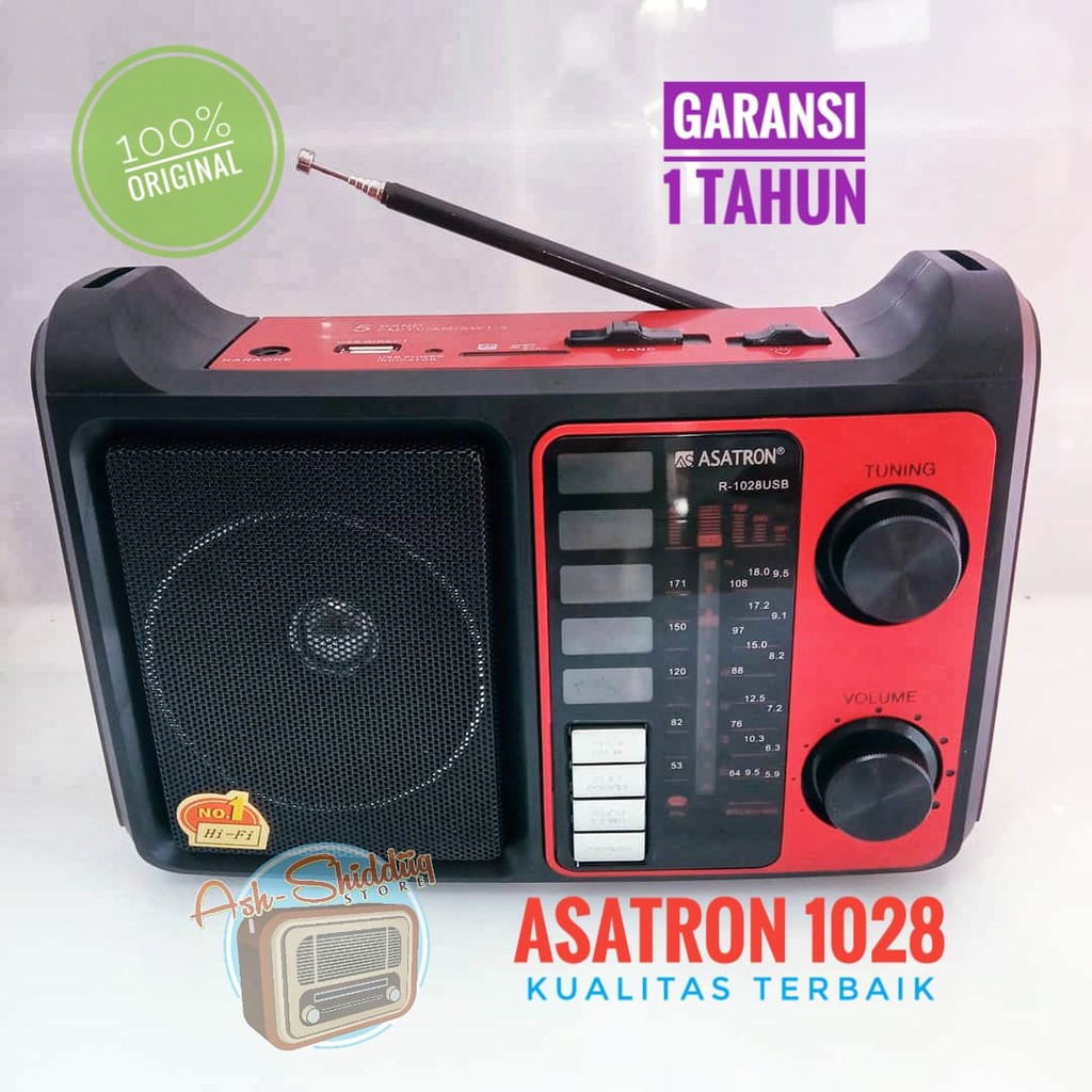 SERBA COD Radio FM AM Asatron R 1028 USB 100% Original