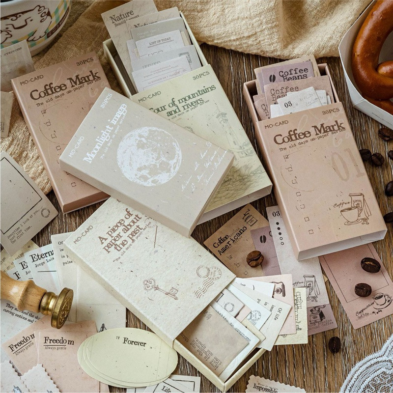 

Journamm.id Stiker kertas catatan kotak korek api Momo seri lama retro semua bahan dasar buku pegangan DIY kolase