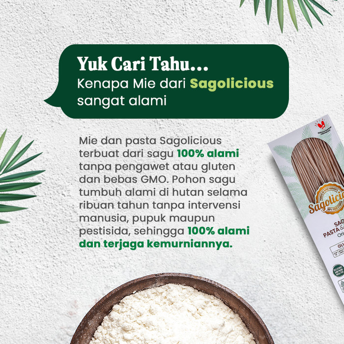 

Sagolicious - Mie Sagu spirulina Sago Box isi 4 pcs
