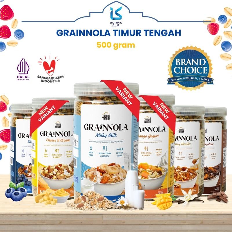 

Granola Timur Tengah 500 gr Oatmeal Isi Lengkap Almond Mete Dried Fruit