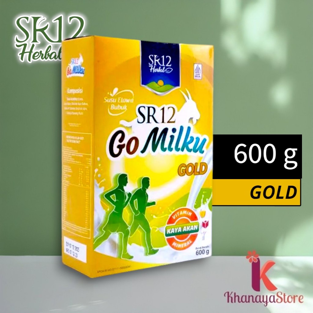 

SR12 Gomilku Gold 600g 600 gram Susu Kambing Etawa PREMIUM untuk Lansia / Susu Bubuk Go Milku Gold 600 g
