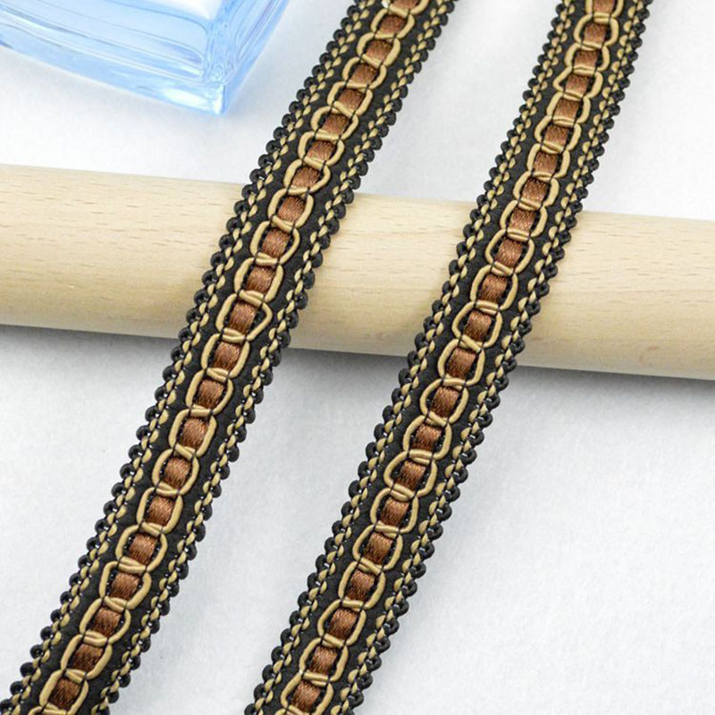 

5m/16.4ft each Pack 1.7cm wide silver gold trim fabric sewing curtain curve braid accessory handmade DIY craft ribbon decoration