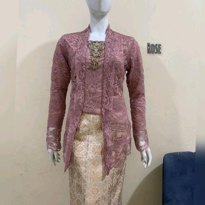 

Atasan Kebaya Jumbo XXXL Ld 120 Set Kebaya Kutubaru Brokat Lengan Panjang Baju Kondangan Wisuda Lamaran Kartinian - Denim, Atasan Saja M