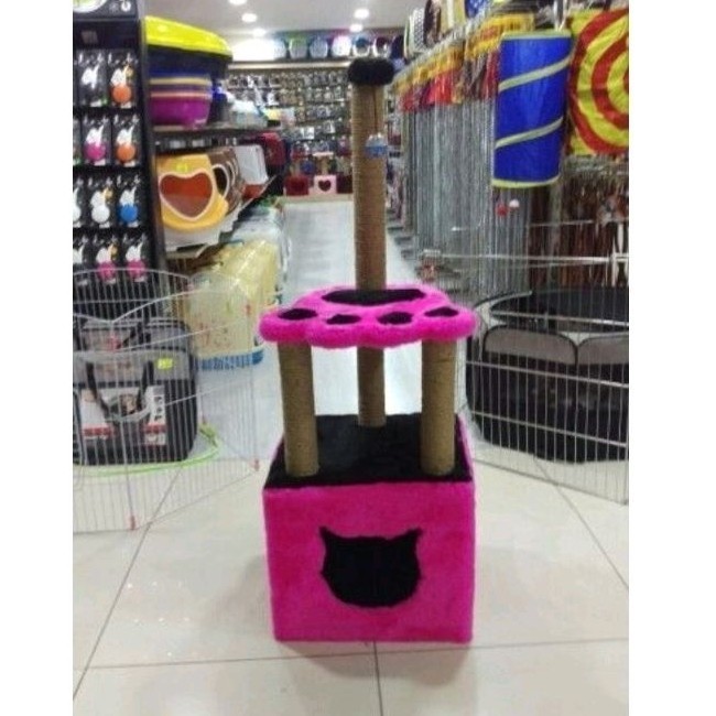 berkualitas bagus rumah kucing SCRATCHING HOUSE CAT TREE RUMAH KUCING MIX WARNA harga murah