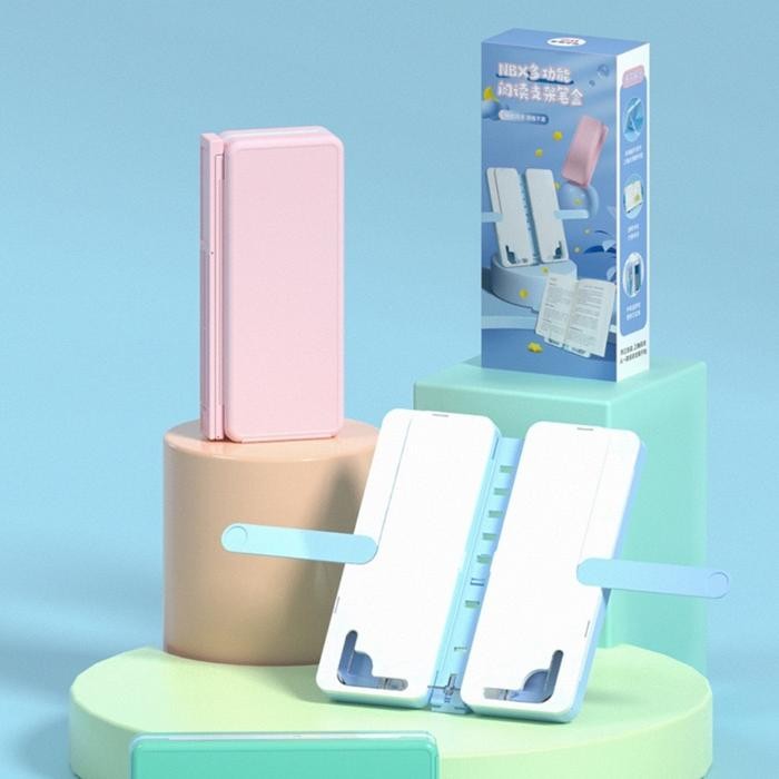 

New Arrival[PROMO] Kotak Pensil Lipat / Tempat Pensil Multifungsi Dengan Papan Tulis Dan Tatakan Buku / Smart Pencil Case - Pink