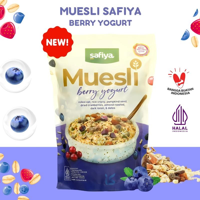 

Muesli Berry Yogurt Safiya 1 Kg Oatmeal Fruty Taste Sereal Sarapan