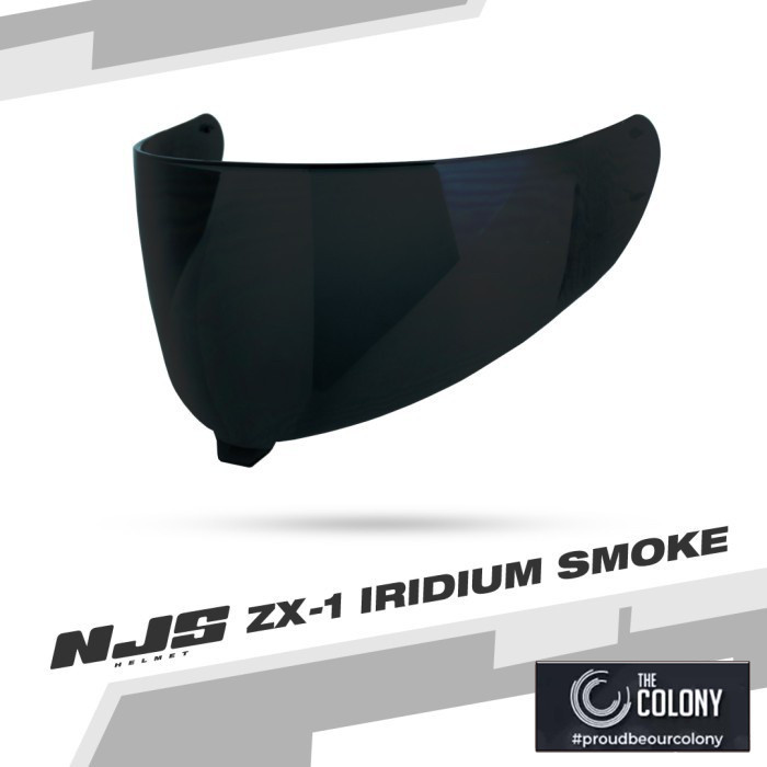 KACA HELM NJS ZX 1 SMOKE VISOR NJS ZX1 ZX-1 VISOR ORIGINAL
