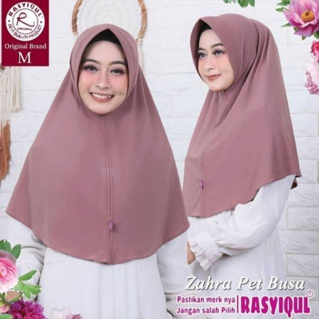 Grosir Bergo Rasyqul Original, sz M bahan adem warna pastel basic khaki percoklatan serend hijab
