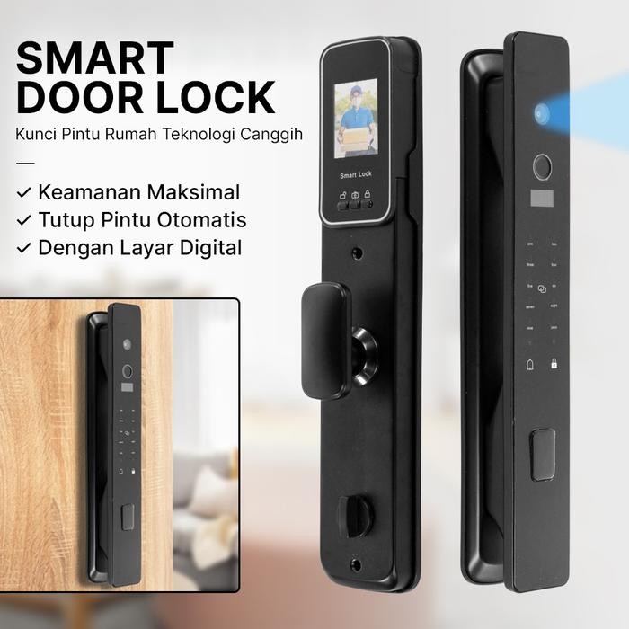 

Smart Door Lock Aplikasi Camera Password Fingerprint Card Kunci Pintu A-X-10