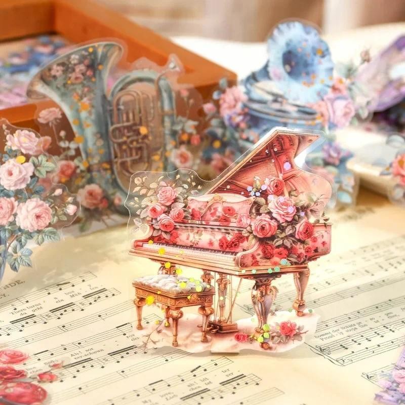 

10Sheets Pack Handel Banquet collection retro Rococo style sticker decoration Background collage DIY Scrapbook cut 167*108Mm