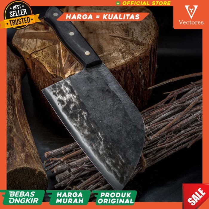 promo  -Golok Pisau Sangat Super Tajam Kuat Sembelih Daging Terbaru Orinal
