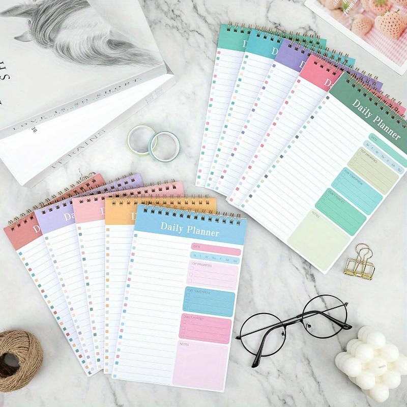 

1PC Daily To Do List Notepad - 30 Laminated Sheets for Work, School, Fitness & Academic Goals Notebook - Perfect Back To School