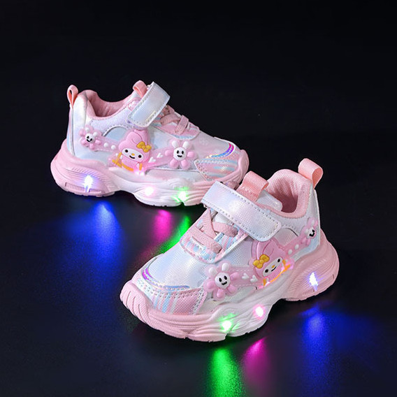 Sepatu LED Anak Perempuan Nyala Lampu Usia 1-5 Tahun