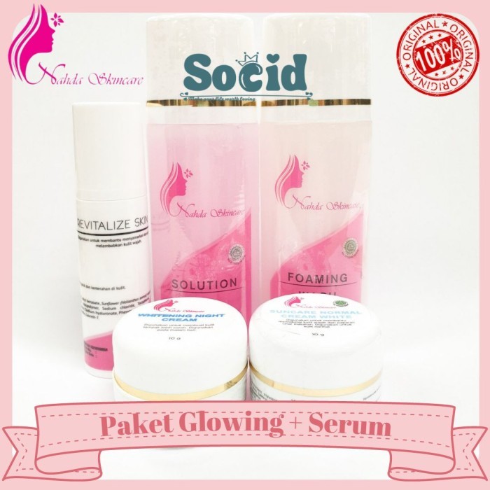 [ ASLI AGEN RESMI ] Paket Glowing Nahda Skincare Plus Serum - Glowing Acne