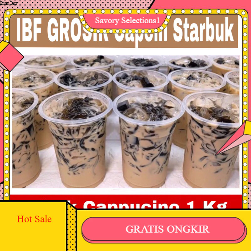 

【SAVORY】 FLASH SALE!! Bubuk Cappucino Cincau 1kg Capcin StarBuk by IBF GROSIR