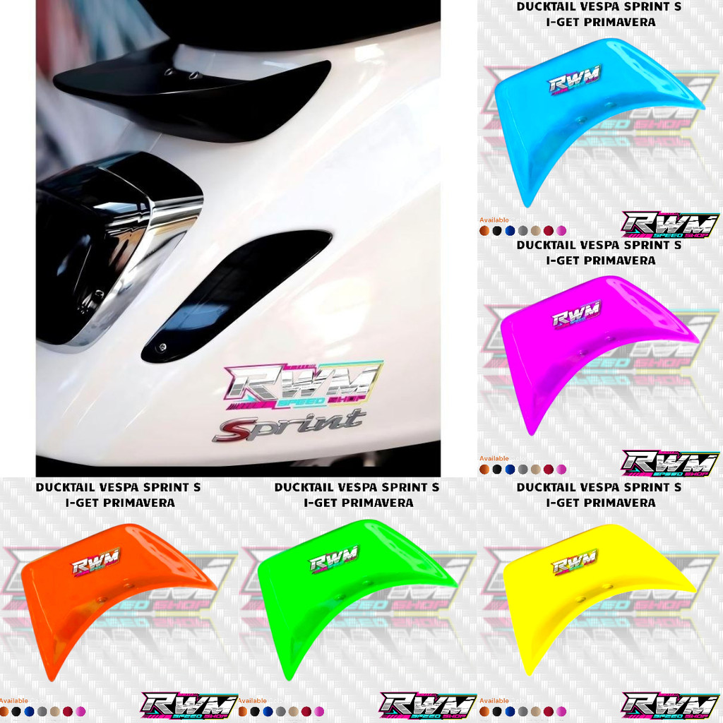 DUCKTAIL VESPA MATIC SPRINT S I-GET PRIMAVERA BEHEL VESPA SPRINT S I-GET PRIMAVERA