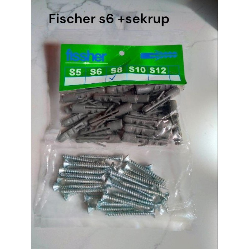 Fischer s6 + Skrup /Fischer Murah 1set