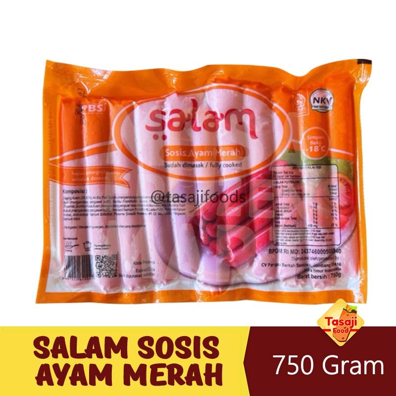 

Salam Sosis Ayam Merah 750 Gram Isi 32 pcs Frozen Food