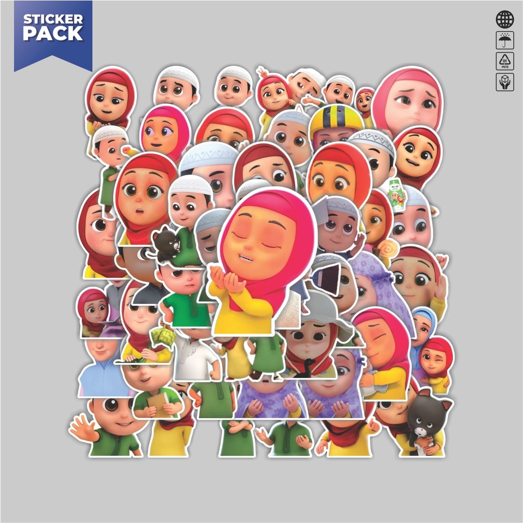 [100PCS]Stiker Pack Stiker Kartun Nussa Rara Aesthetic Vinyl Anti Air Dekorasi Sticker Laptop Buku J