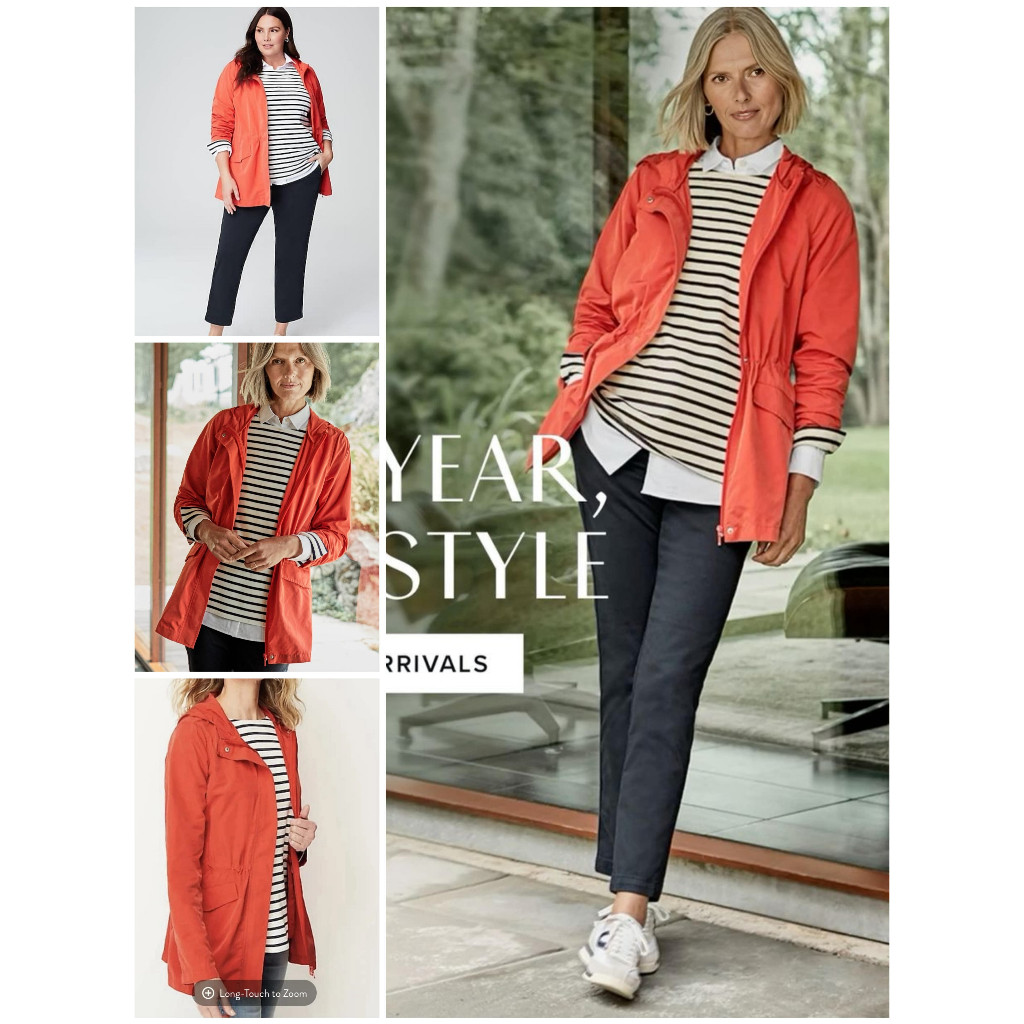 Jacket J.Jill Hooded Anorak in Red jacket