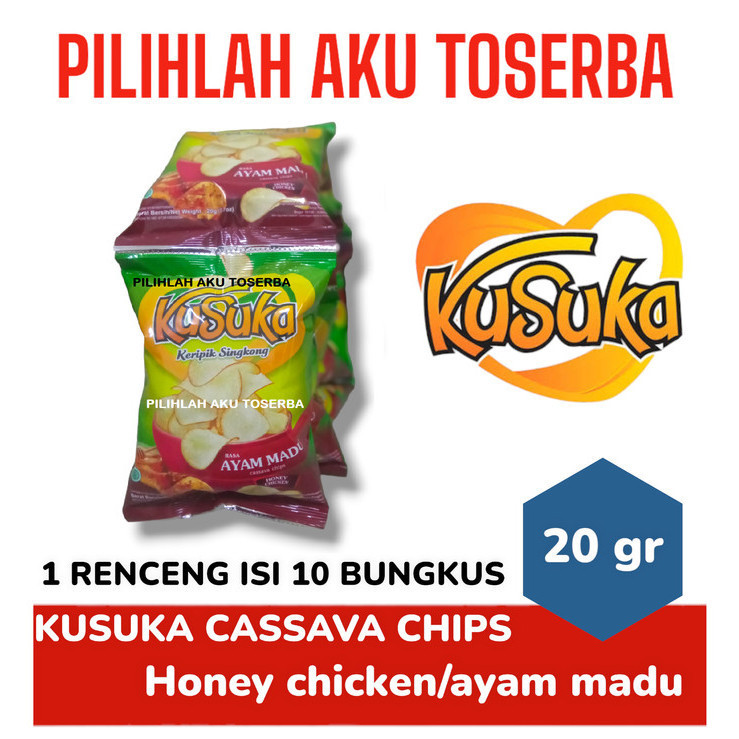 KUSUKA Keripik Singkong AYAM MADU RENCENG - ( HARGA 1 RENCENG )