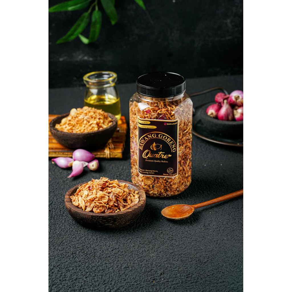 

Bawang Goreng Premium QUATRE 250 gram - Premium Brebes