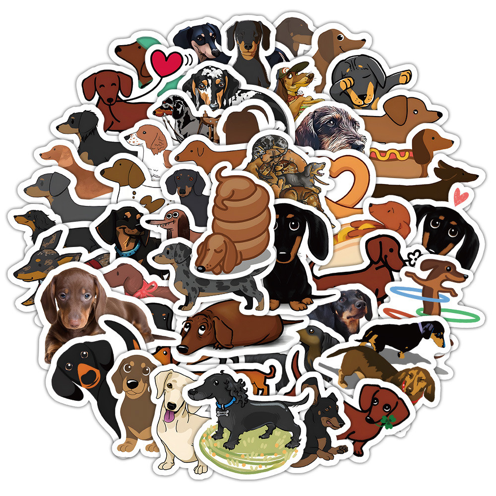 

10/30/60PCS Dachshund Dog Stickers Cartoon Animal Decoration Dog Graffiti Sticker Kids Toys Laptop Phone Guitar Car Skateboard