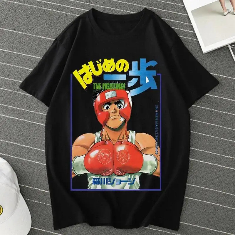 Kaos Gym Tinju Anime Hajime No Ippo Kamogawa Makunouchi Takamura Celin KGB Kaos Cetak Kasual Ukuran 