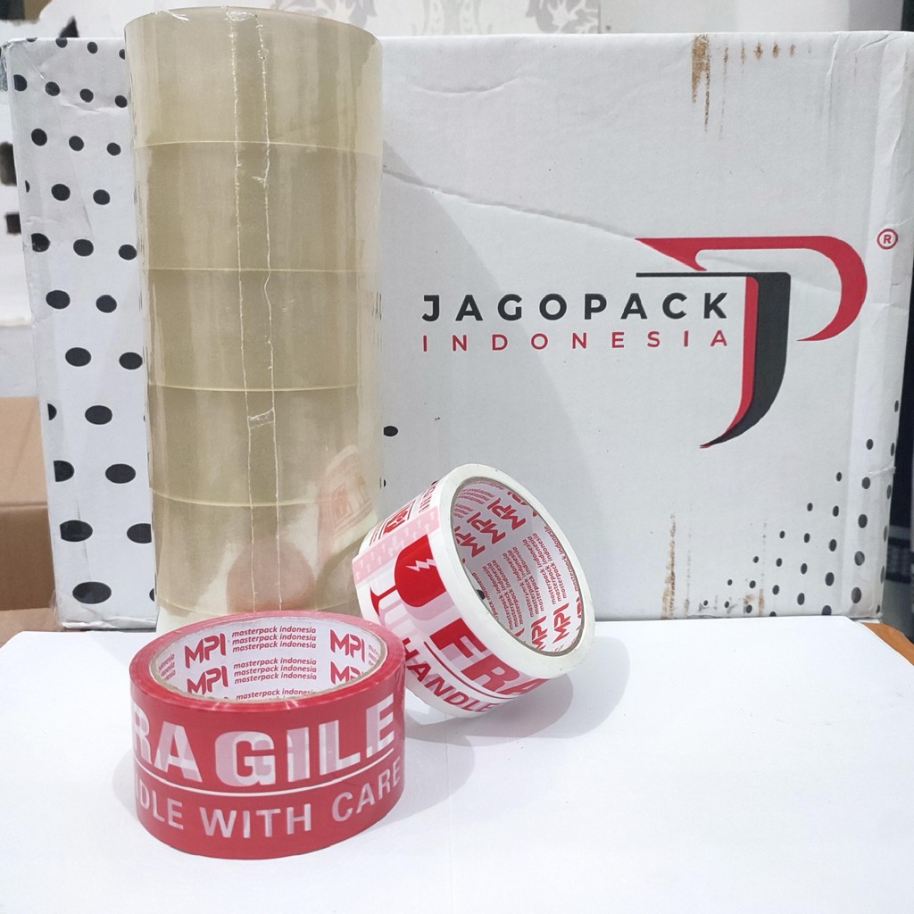 

Promo Beli 1 SLOP 6 Pcs Lakban Jago Pack 45 mm x 90 yard Gratis 1 Roll Fragile 60 yard