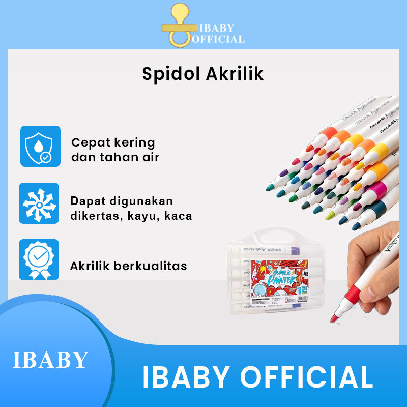 

Acrylic Marker Set Spidol Akrilik DIY Painting Spidol Pastel Pulpen Highlight Drawing Warna