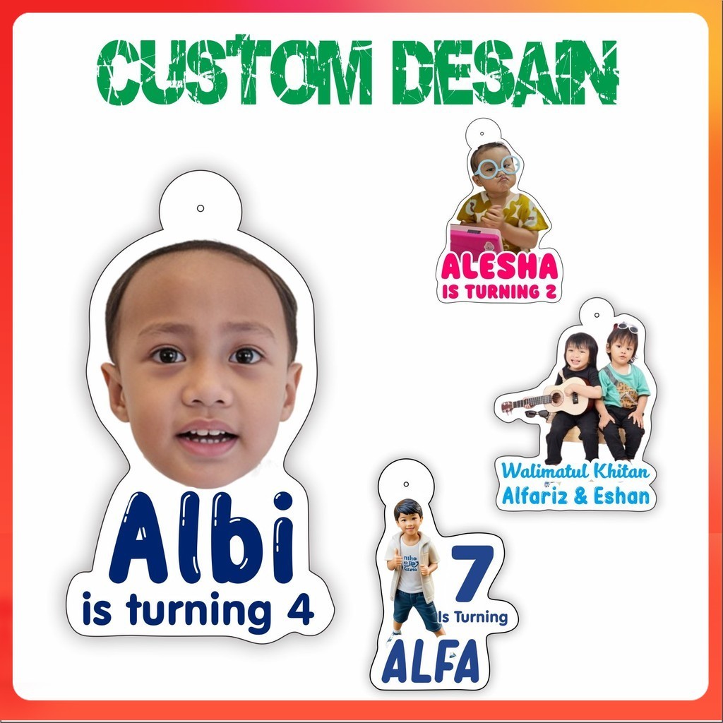 

Hangtag Ulang Tahun Custom Foto dan Nama Anak Proses Cepat | ArshaPrint