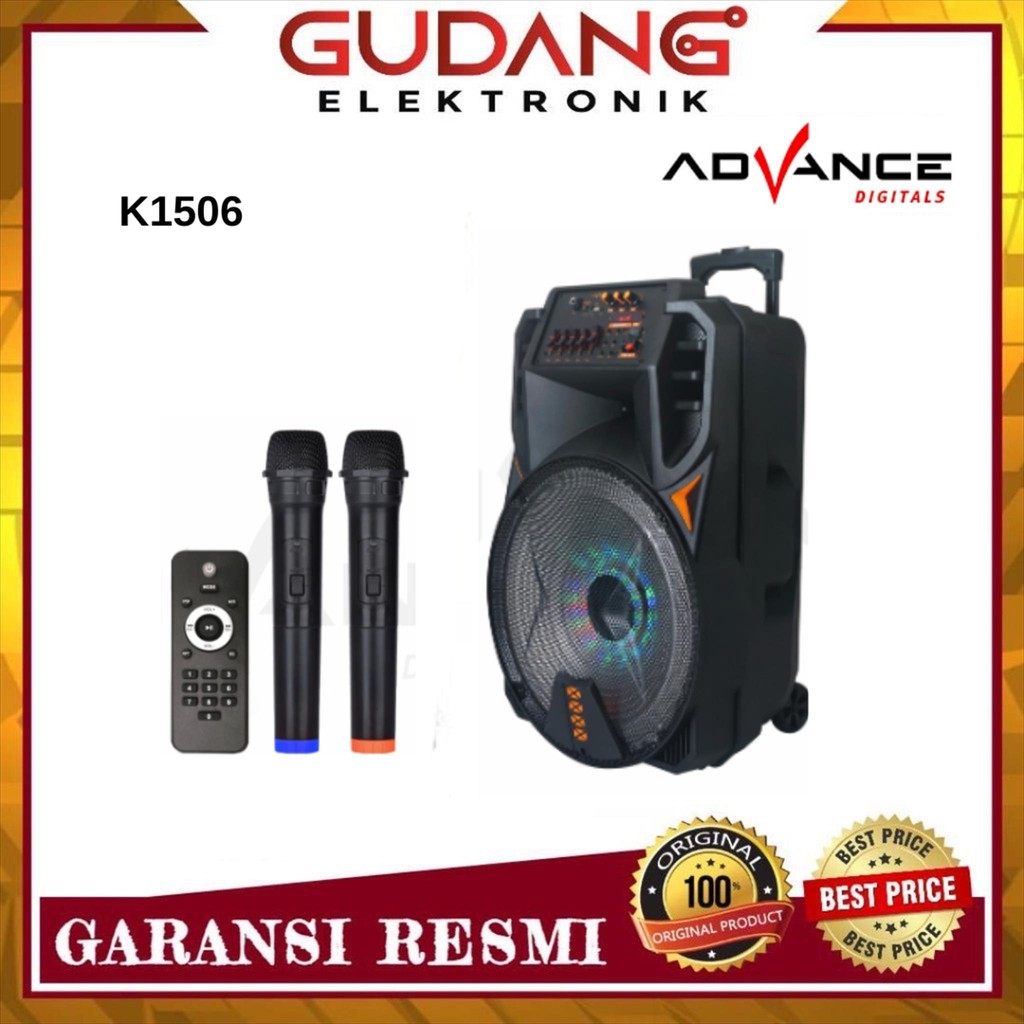 SPEAKER BLUETOOTH ADVANCE 1506 SPEAKER 15" ADVANCE PLUS 2 MIC K1506
